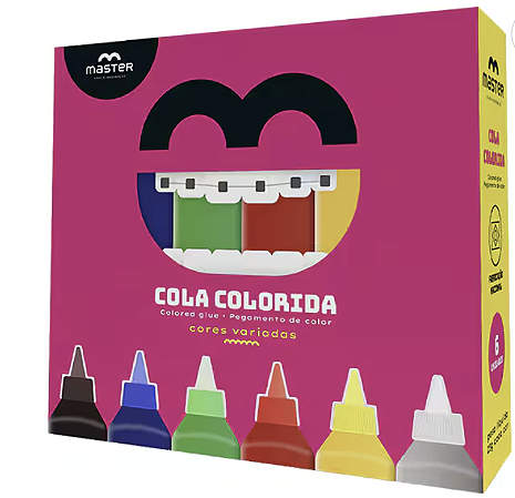 Cola Colorida, 25g, 6 Cores - Master
