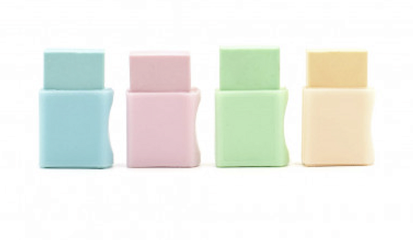 Borracha Escolar com Capa Plastica Pastel - Master - Unidade