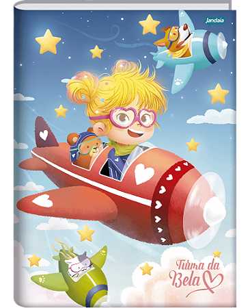 CADERNO BROCHURA CAPA DURA UNIVERSITÁRIO 80 FOLHAS – TURMA DA BELA - Sortidos