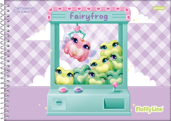 CADERNO CARTOGRAFIA CAPA DURA 80 FOLHAS – FLUFFY