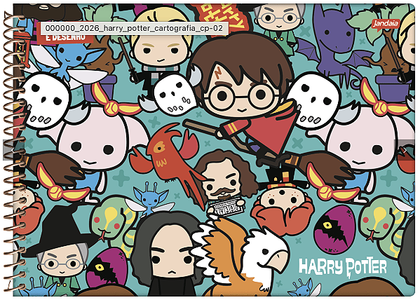 CADERNO ESPIRAL CAPA DURA CARTOGRAFIA 80 FOLHAS – HARRY POTTER - Sortidos