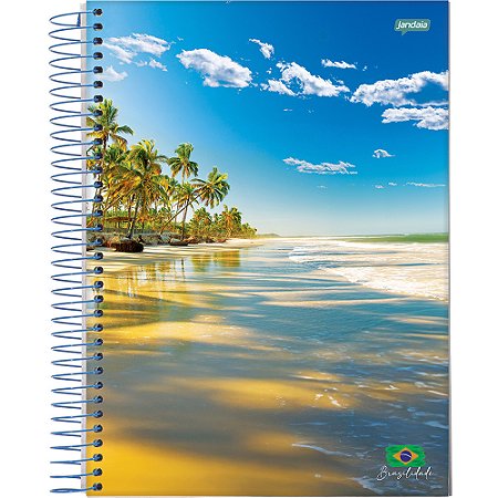 CADERNO ESPIRAL 1/4 CAPA DURA 200 FOLHAS – BRASILIDADE