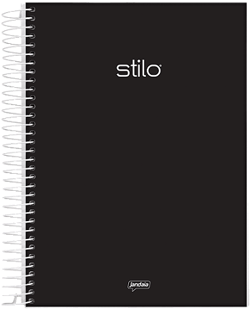 CADERNO ESPIRAL CAPA DURA UNIVERSITÁRIO 10 MATÉRIAS PRETO – STILO