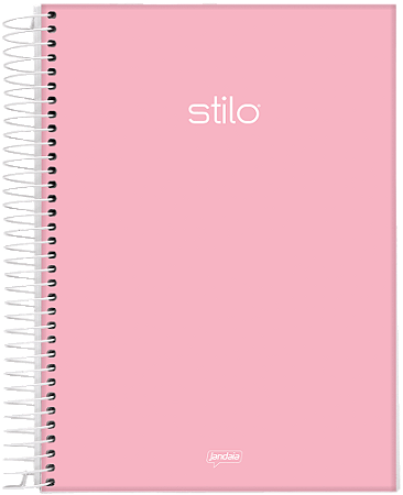 CADERNO ESPIRAL CAPA DURA UNIVERSITÁRIO 10 MATERIAS ROSA PASTEL – STILO