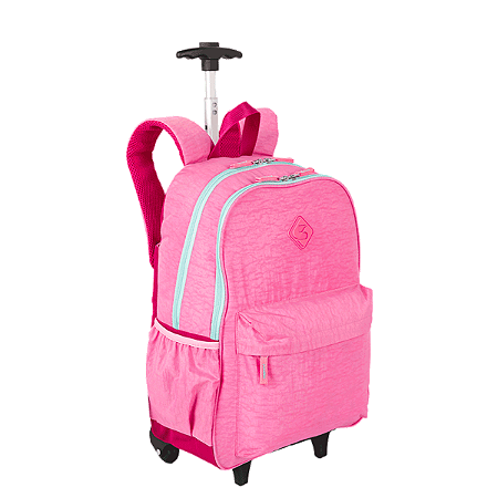 Mochila Carrinho Externo Sestini Rolling Crinkle 2 Double Rosa - Pink