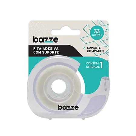 Fita Adesiva Com Suporte B3001 - 18mm X 33m - Cartela C/ 1 un - Bazze