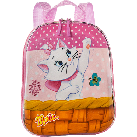 Mochila Infantil Gatinha Marie Maxtoy Diplomata com Alça de Costas