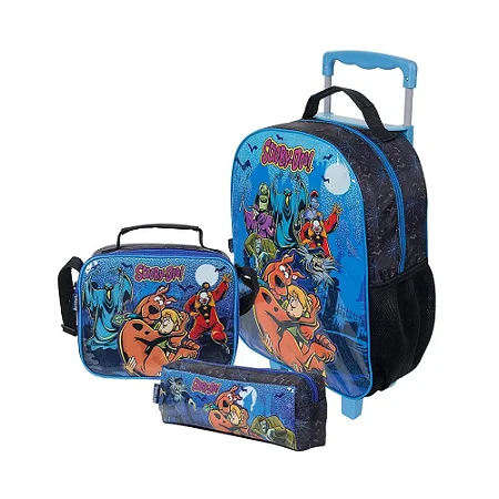 Kit Mochila, Lancheira e Estojo Scooby Doo Dermiwil