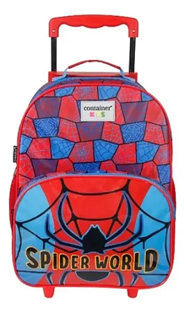 Mochilete De Rodinhas Spider World Vermelho Dermiwil