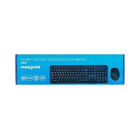 Combo mouse e teclado Exagon Sem fio USB 2.0 Maxprint