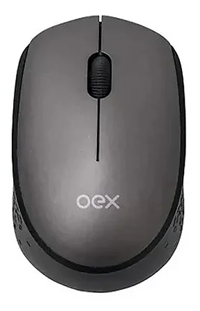 Mouse OEX Sem Fio 2.4 Ghz 1200 DPI Usb Cinza - MS409