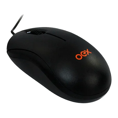 Mouse OEX Óptico Preto 1000 DPI USB Preto - MS103