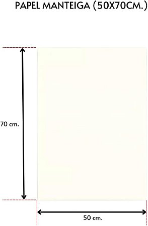 Papel Manteiga 50cm x 70cm - folha