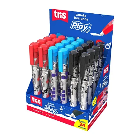 Caneta Borracha Play - Cores Sortidas - Tris - Unidade