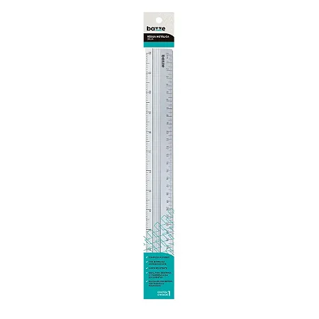 Régua 30cm Metálica - Bazze