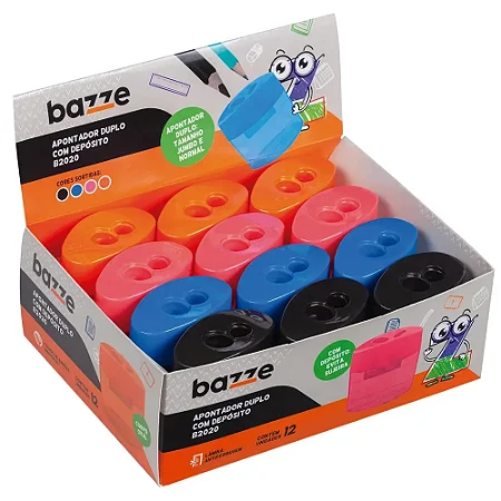 Apontador com Depósito B2020 Duplo Oval Bazze - Unidade