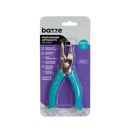 Perfurador Artesanato - 1 Furo 3mm Cartela C/1 un - Bazze