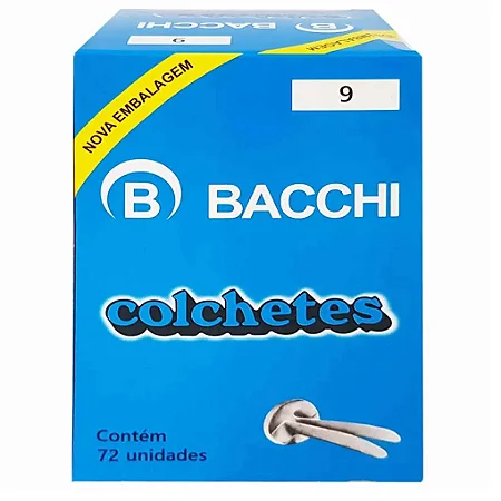 Colchete N 9 Bacchi C/ 72 Unidades