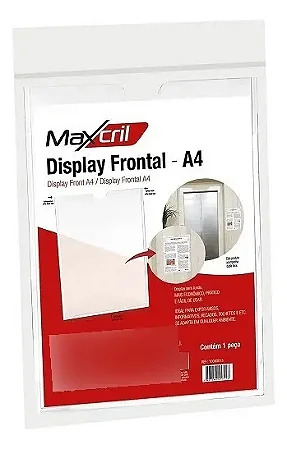 Quadro De Avisos Display Identificador A4 S/ Fundo Maxcril