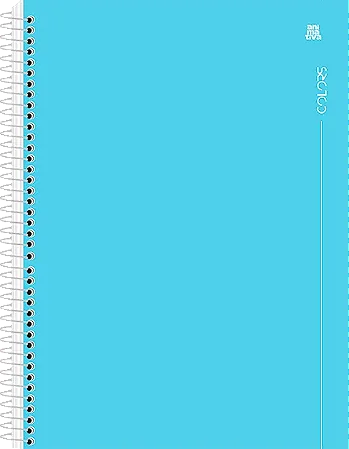 Caderno Universitário Espiral Colors Azul Capa Dura 10 Matérias 160 Folhas