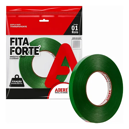 Fita Dupla Face Adere Transparente Xt080 19mm X 20m Forte