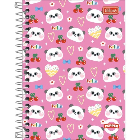 CADERNETA ESPIRAL CAPA DURA 1/8 PEPPER 80 FOLHAS