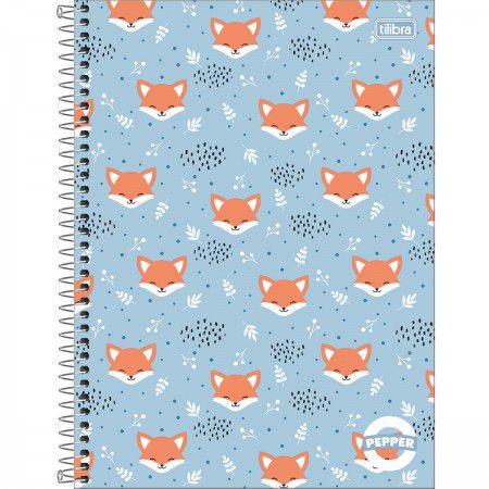 CADERNO ESPIRAL CAPA DURA UNIVERSITÁRIO 1 MATÉRIA PEPPER FEMININO 80 FOLHAS