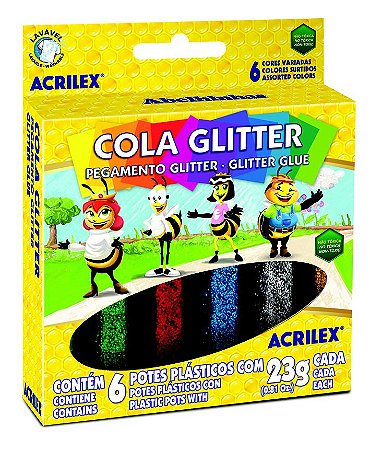 Cola Gliter 23g c/6 Cores Acrilex