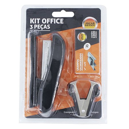 Kit Office 3 Peças Jocas Office Preto