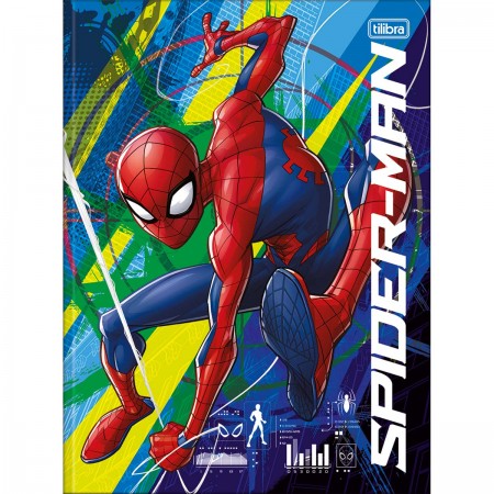 CADERNO BROCHURA CAPA DURA UNIVERSITÁRIO SPIDER-MAN 80 FOLHAS