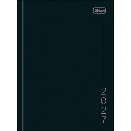 Agenda Costurada Diária 12,3 x 16,6 cm Pepper Preta 2027