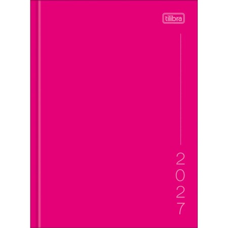 Agenda Costurada Diária 12,3 x 16,6 cm Pepper Rosa 2027
