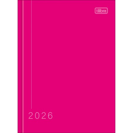 Agenda Costurada Diária 12,3 x 16,6 cm Pepper Rosa 2026