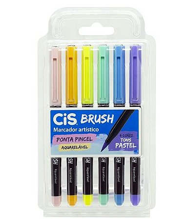 Marcador Artístico Brush Pastel C/6 CIS