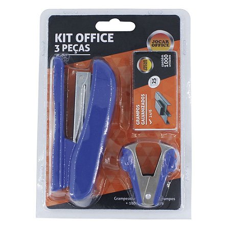 Kit Office 3 Peças Jocas Office Azul