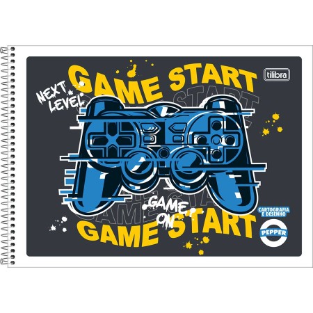 CADERNO DE CARTOGRAFIA E DESENHO ESPIRAL CAPA FLEXÍVEL PEPPER 80 FOLHAS