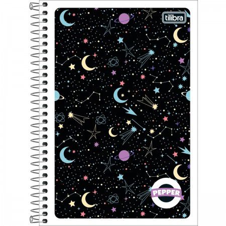 CADERNO ESPIRAL CAPA FLEXÍVEL 1/4 PEPPER 80 FOLHAS