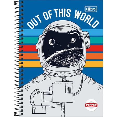 CADERNO ESPIRAL CAPA DURA 1/4 PEPPER 80 FOLHAS