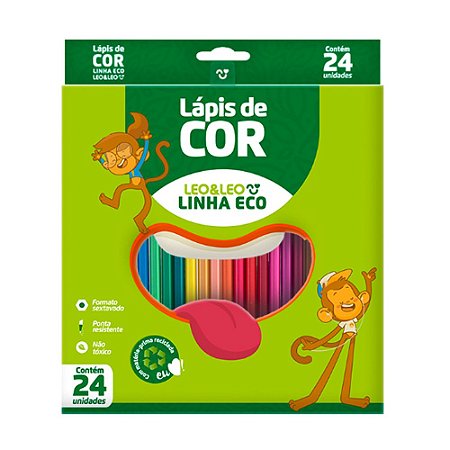 Lápis de Cor 24 Cores Eco Leo&Leo