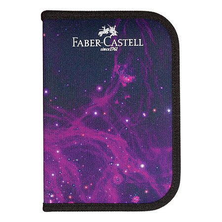 Estojo de Nylon Faber-Castell Cosmic Preto