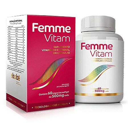 Femme Vitam 60 cáps - Vitamínico Feminino