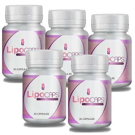 LipoCaps 30 Cáps - Kit 5 potes LipoCaps
