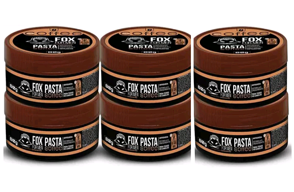 6 Unidades de Pasta New Coffee Fox for Men 80g