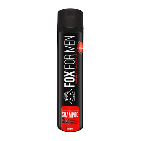 Shampoo 3 em 1 300ml Cabelo & Barba Fox For Men