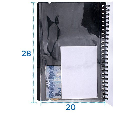 Envelope Canguru 20x28 cm Para Agendas e Cadernos Cristal Transparente Liso