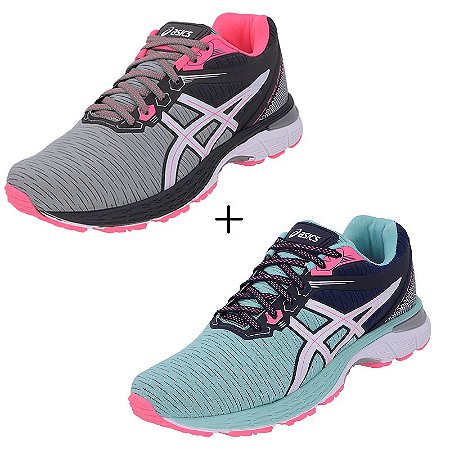 asics feminino verde agua