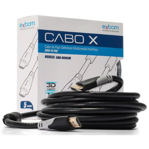 Cabo HDMI 5 Metros Exbom CBX-H50SM