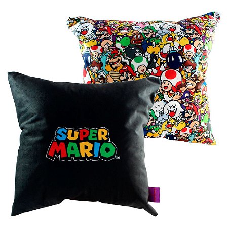 Almofada Mario Personagens 40x40cm Fibra Veludo