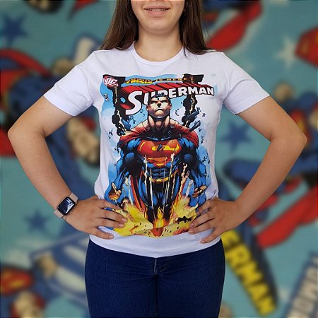 Camiseta Superman Flying Unissex Juvenil TAM: 12 - Oficial