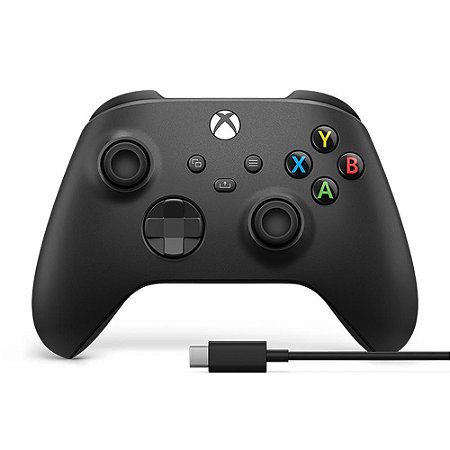 Controle Sem Fio Xbox One + Cabo USB Preto Seminovo